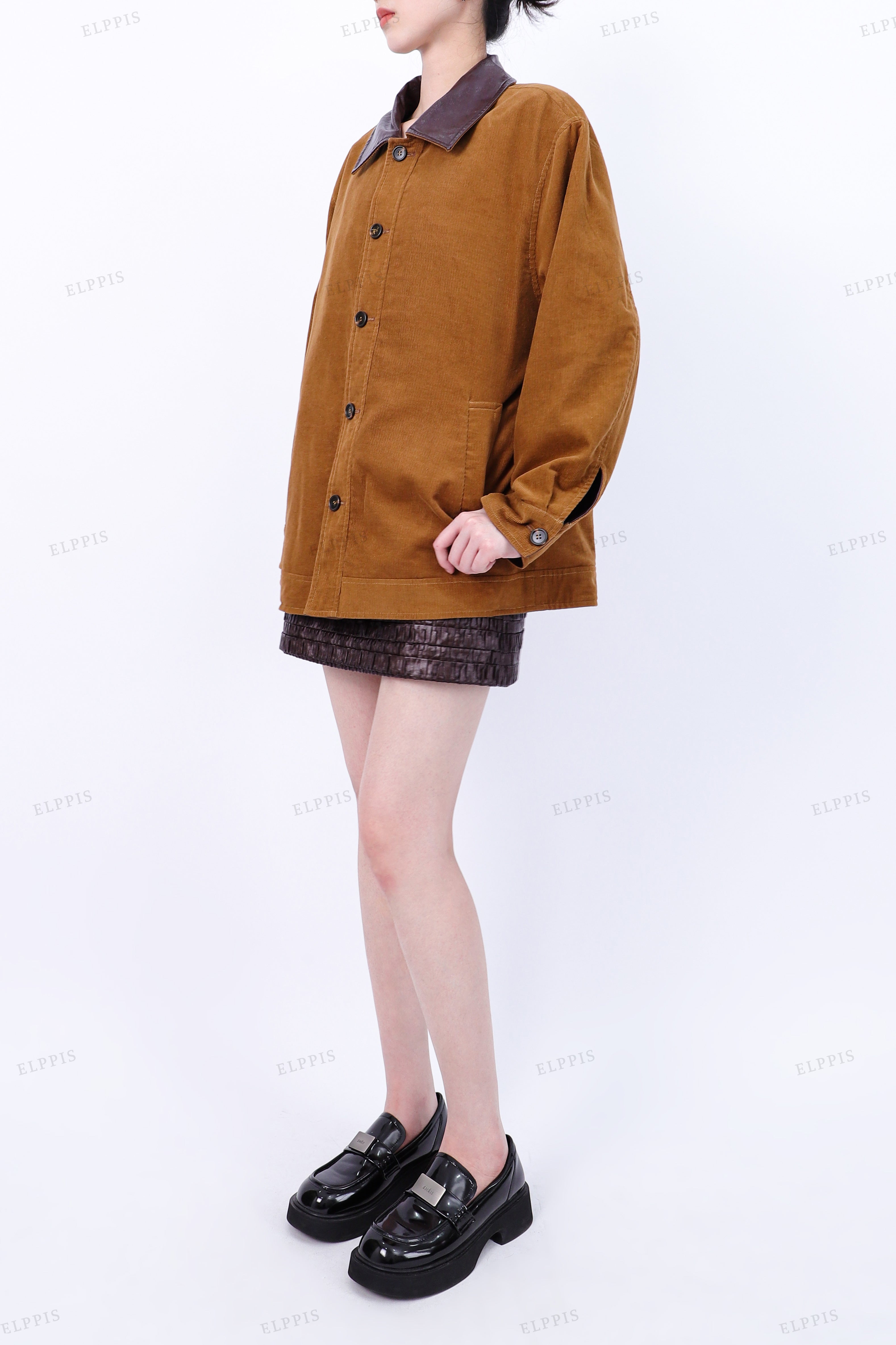 WFWJ037 Vegan Leather Jacket Coat