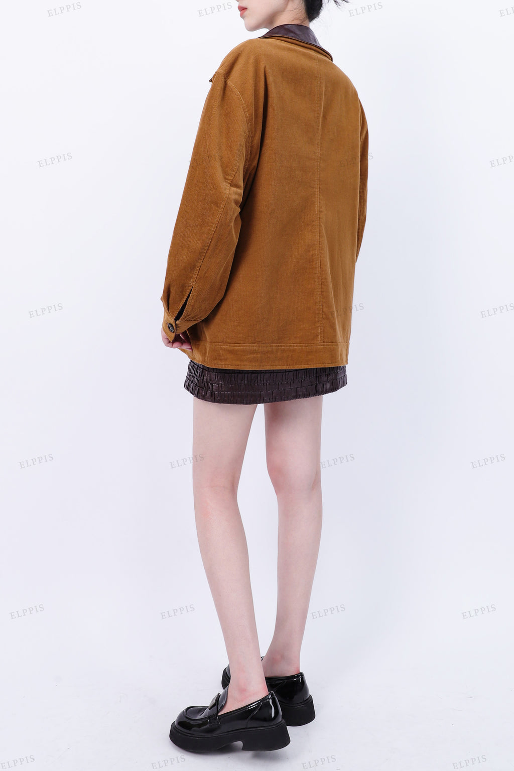 WFWJ037 Vegan Leather Jacket Coat