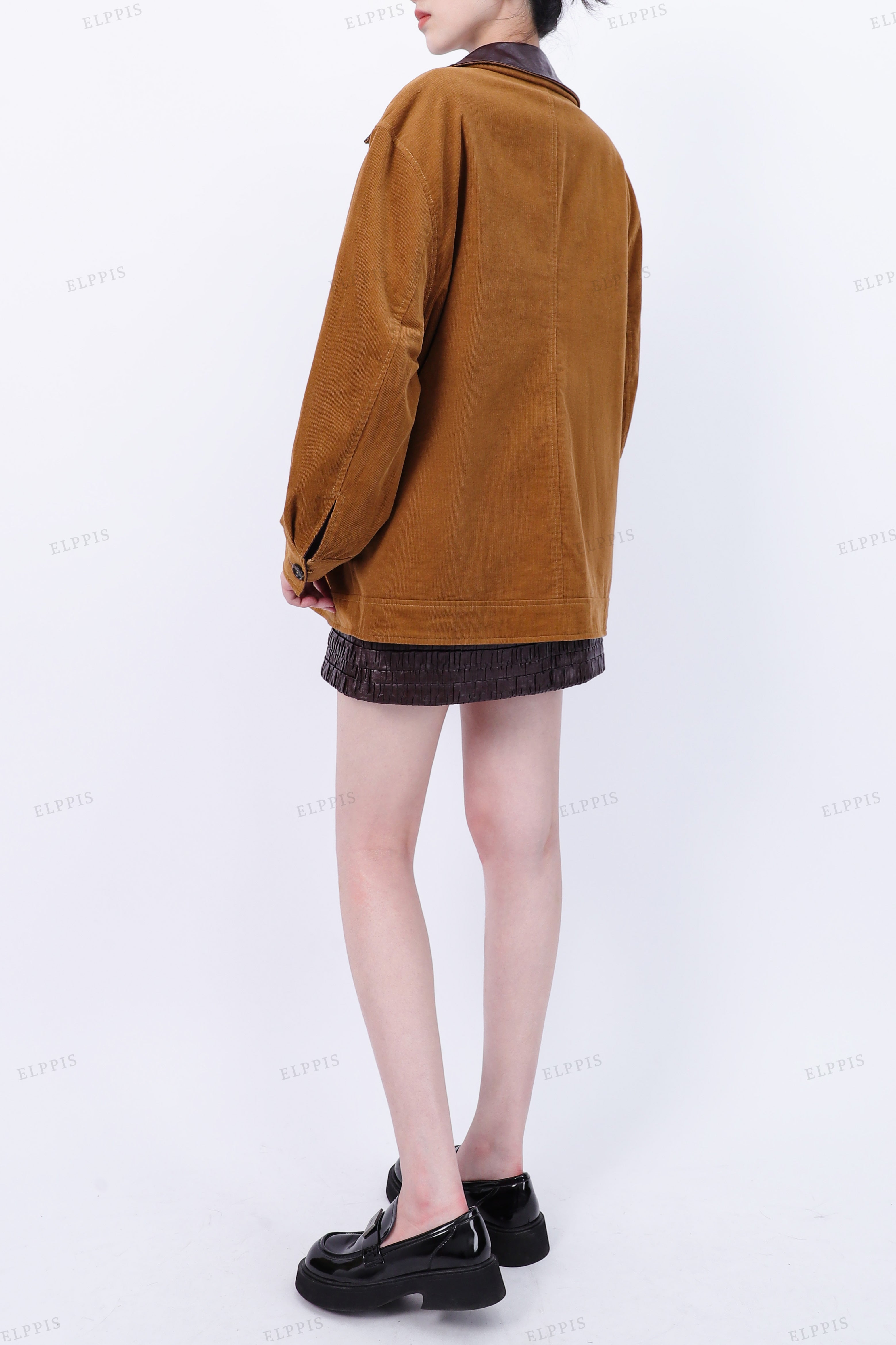 WFWJ037 Vegan Leather Jacket Coat