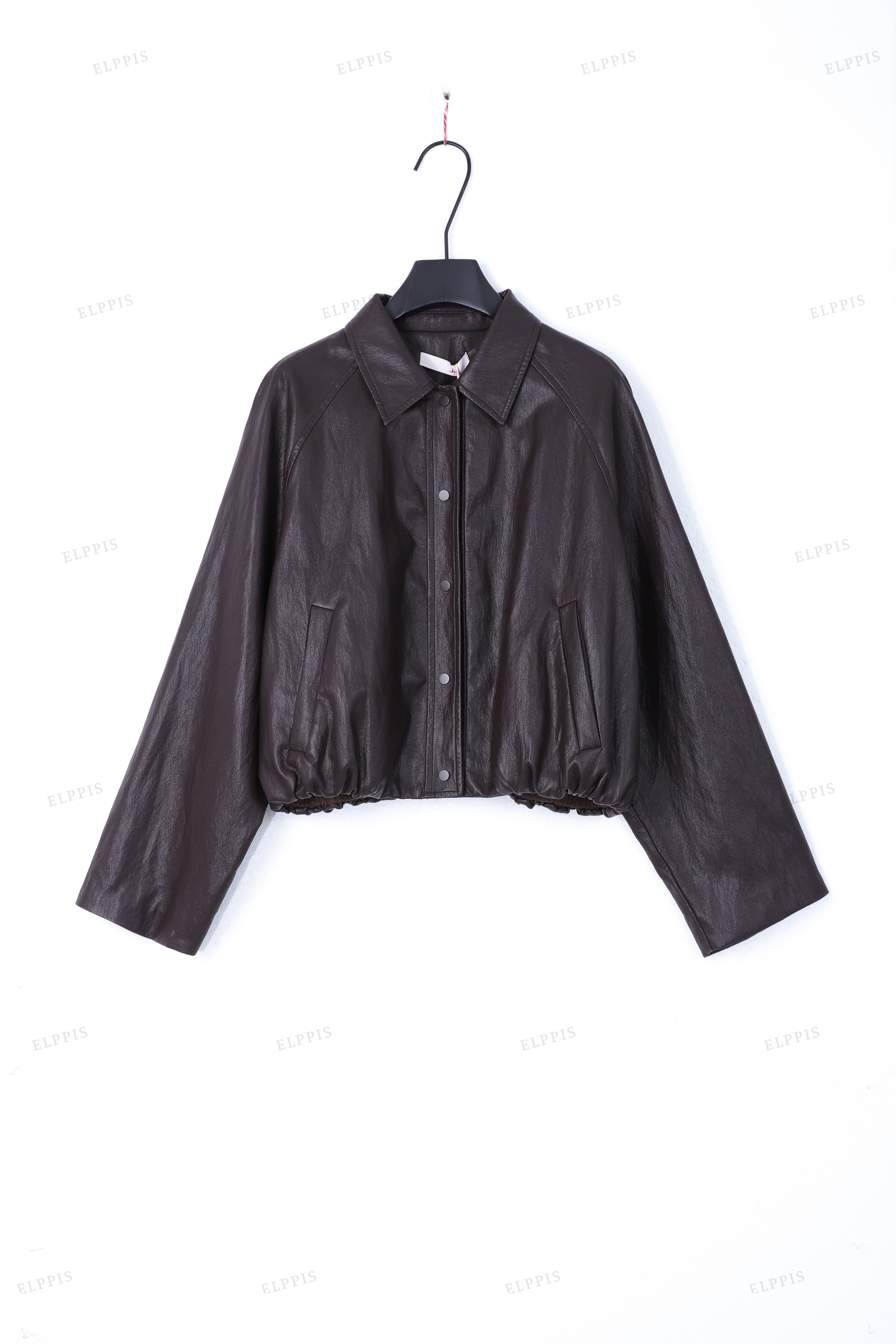 WFWJ039 Vegan Leather Crop Jacket