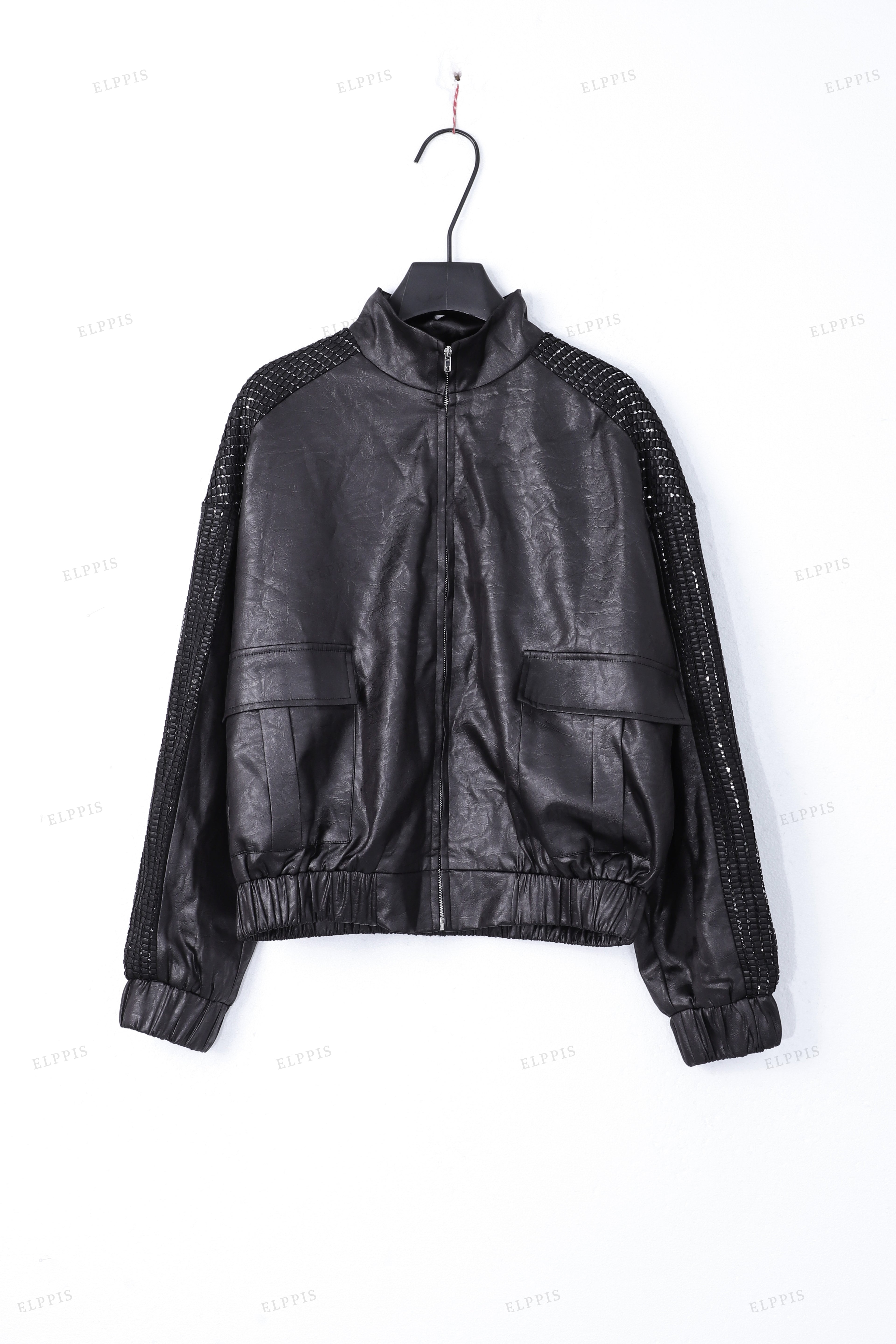 WFWJ118 Rhinestones Bomber Jacket