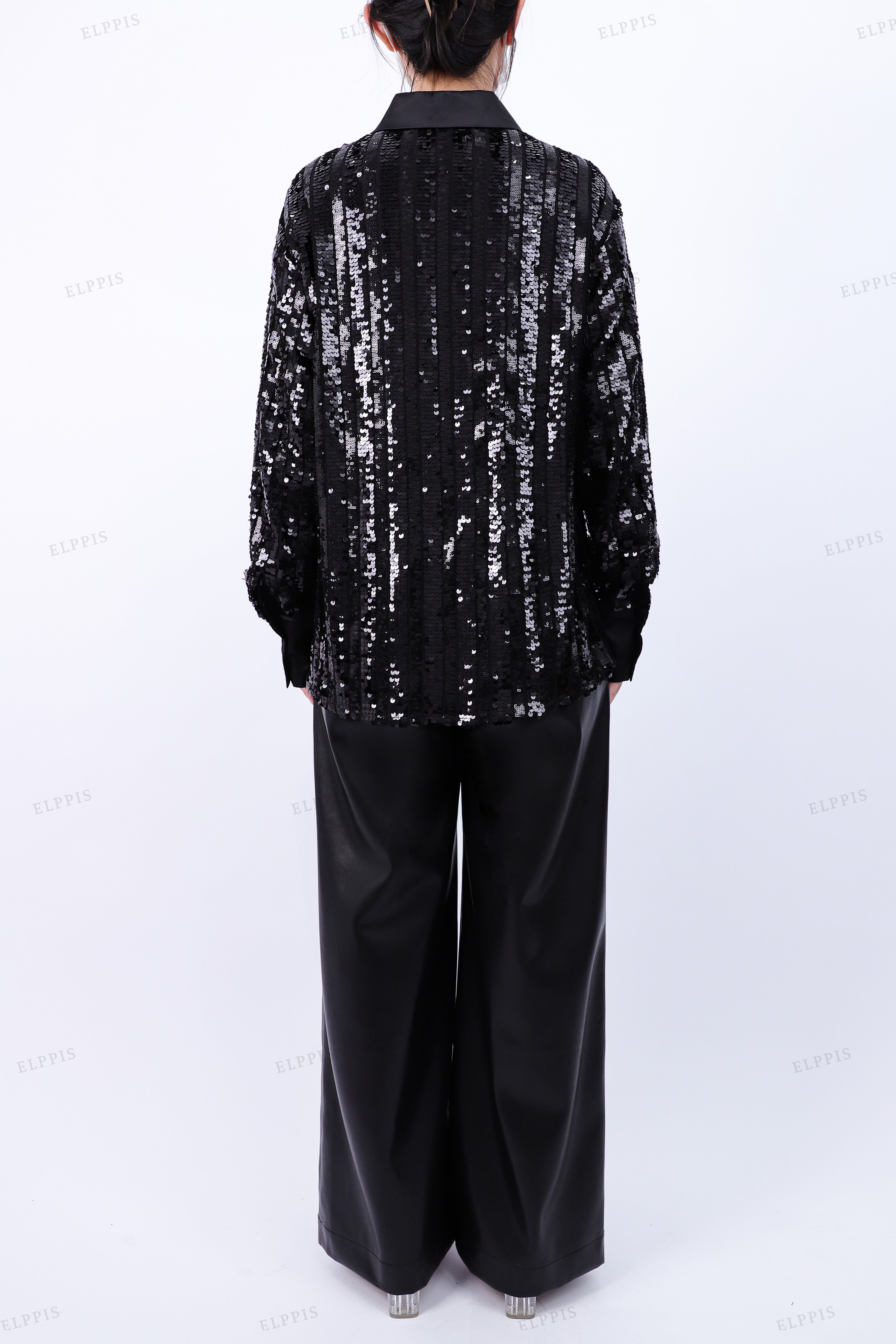 WFWT017 Sequins Long Shirt
