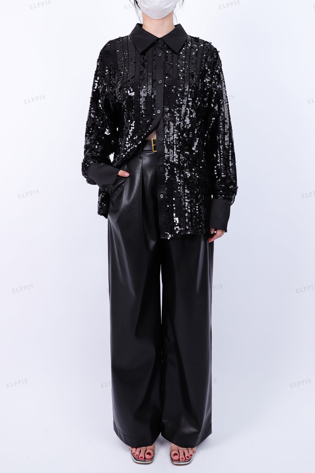 WFWT017 Sequins Long Shirt