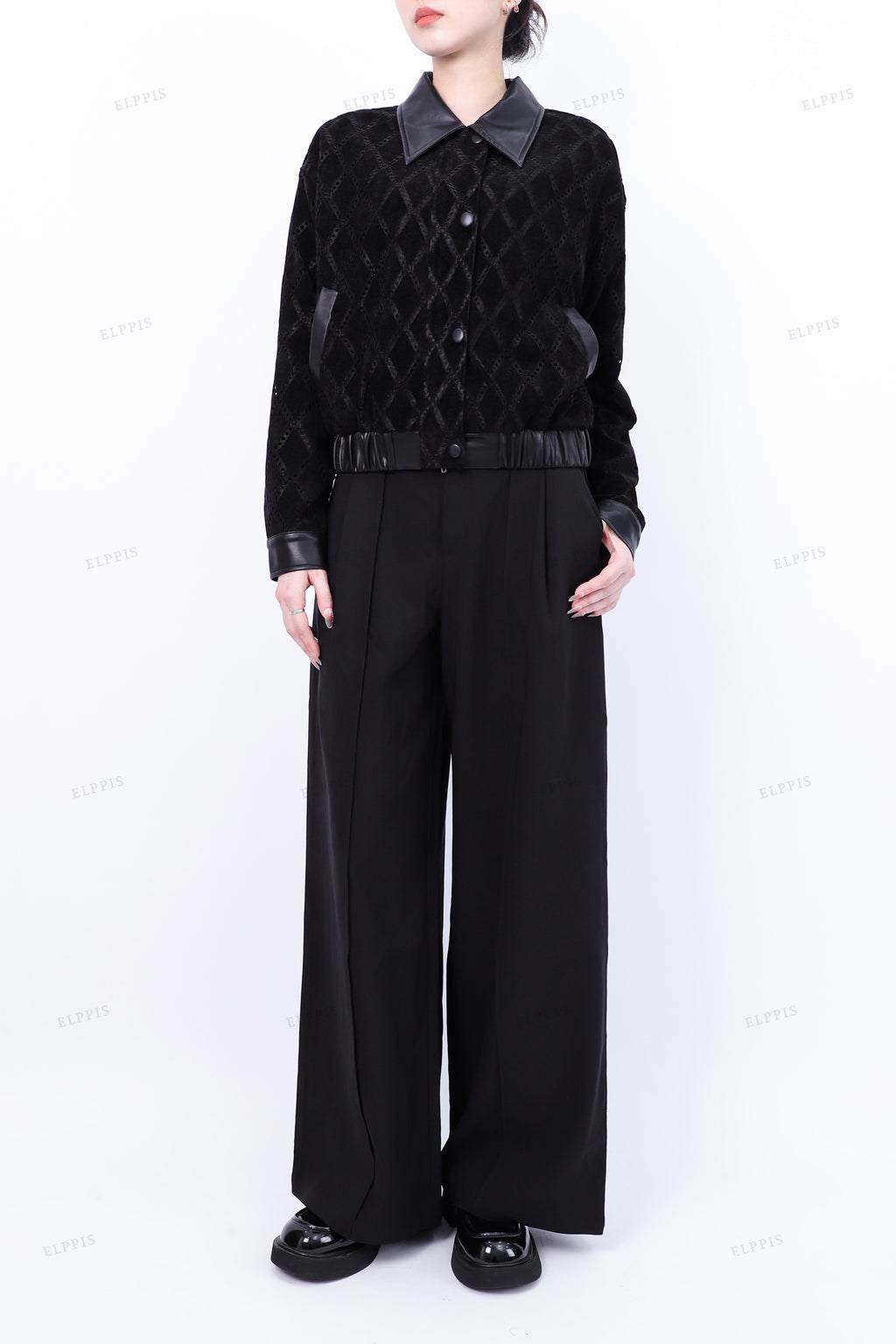 WFWT116 Two Tone Collared Jacket