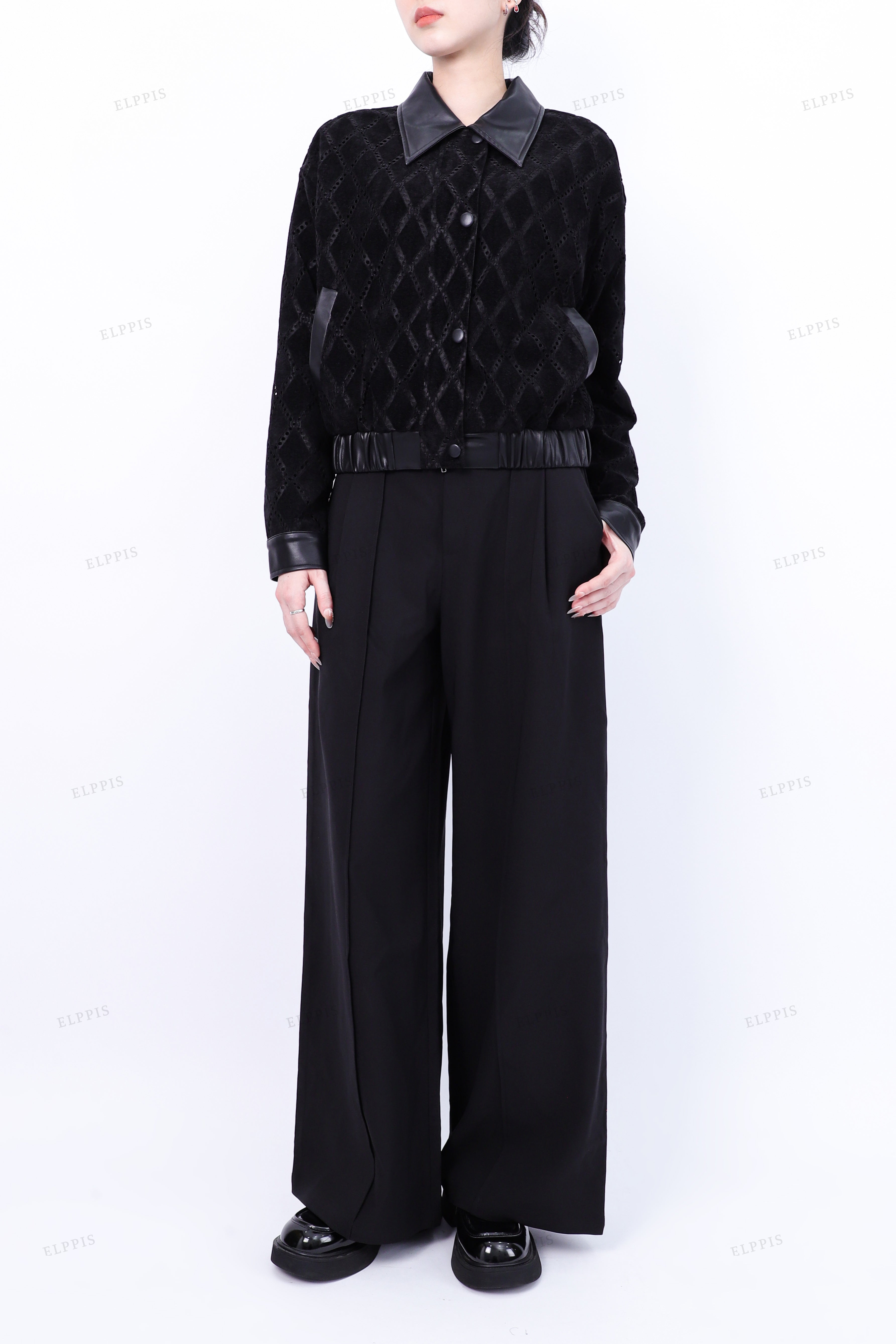 WFWT116 Two Tone Collared Jacket
