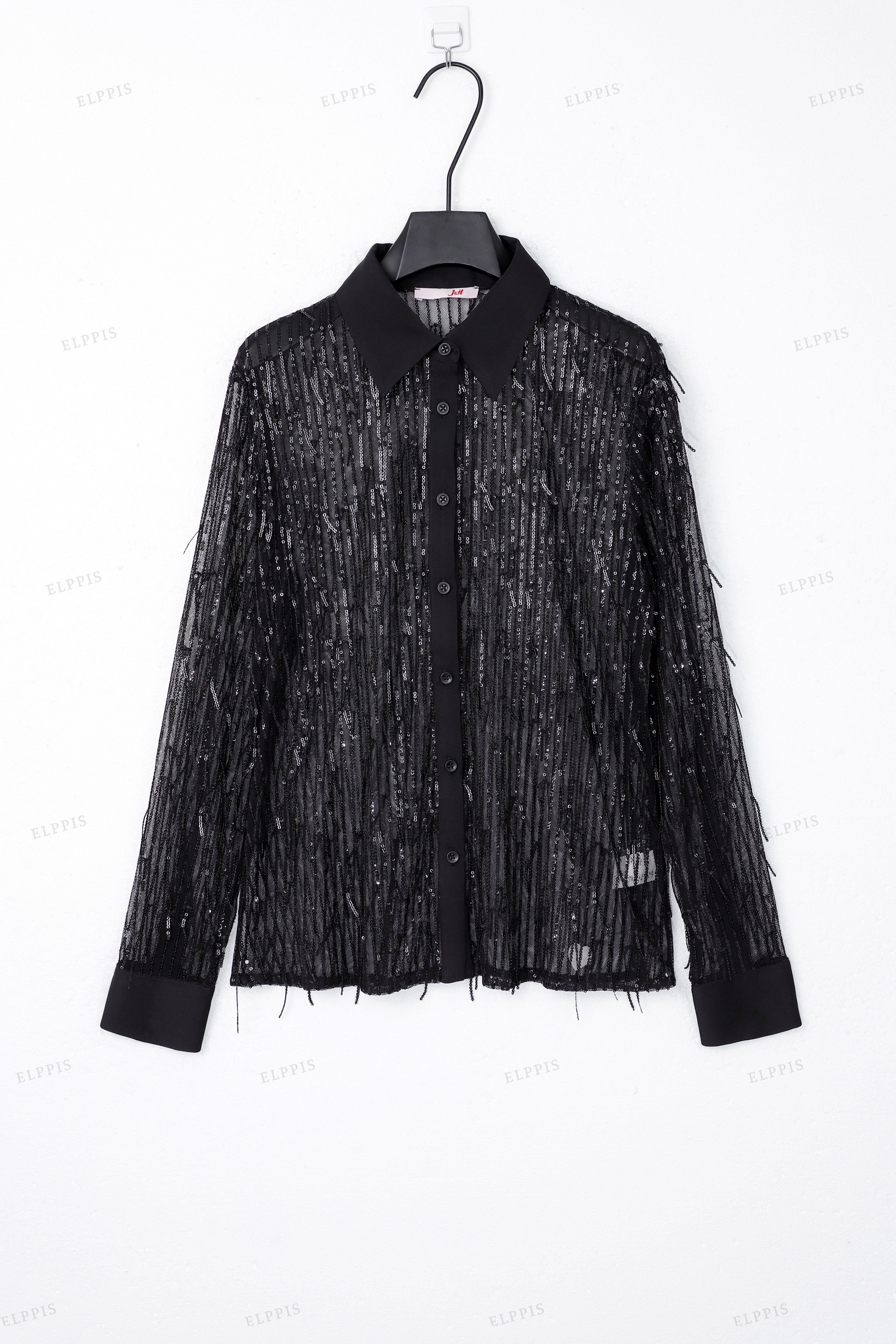 WFWT016 Sequins Blouse Shirt