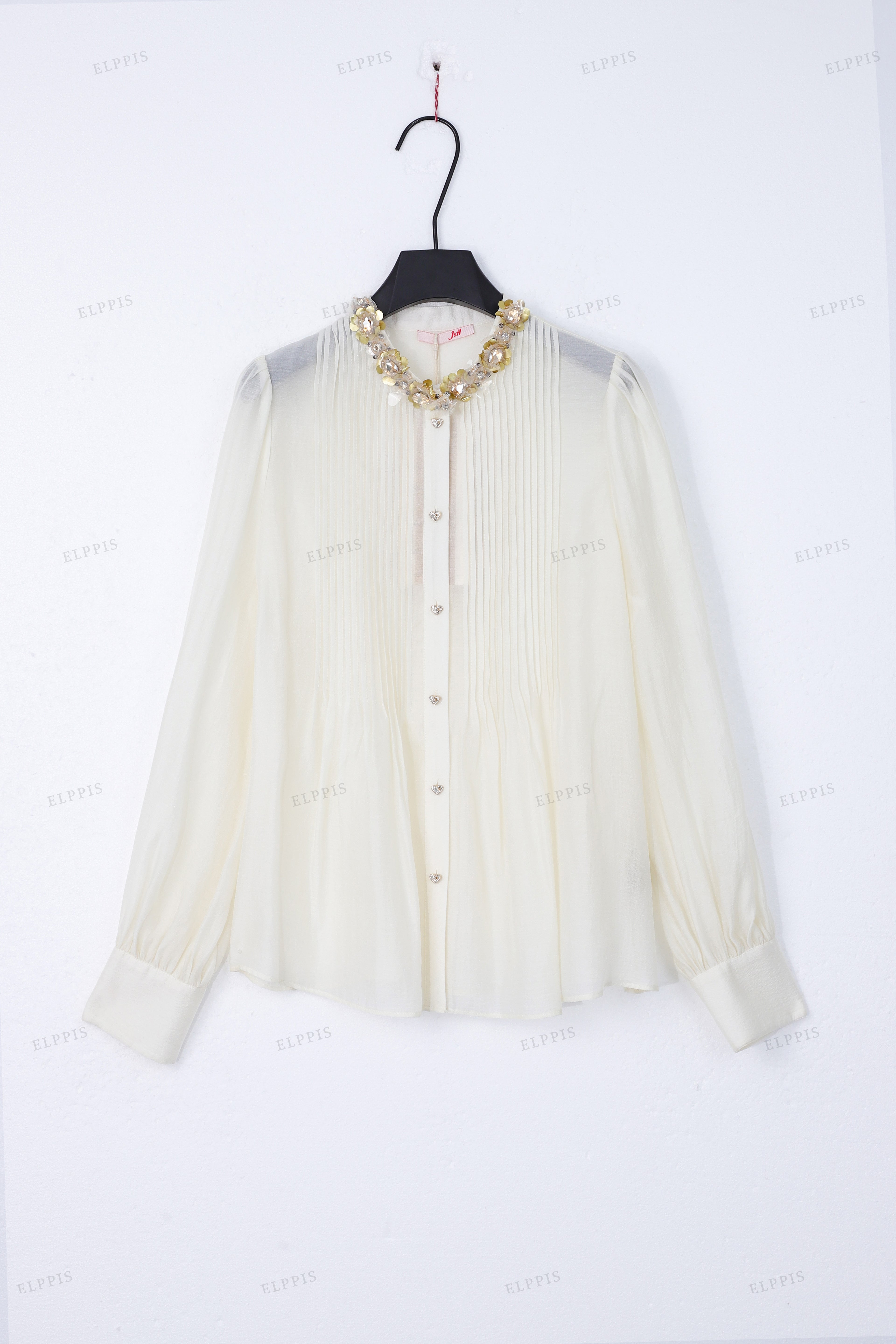 WFWT010 Sequins Collar Blouse Shirt